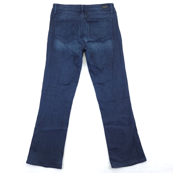 Paige Manhattan Jeans Blue Denim Dark Wash Mid Rise Womens Size 29x27 - Picture 2 of 10